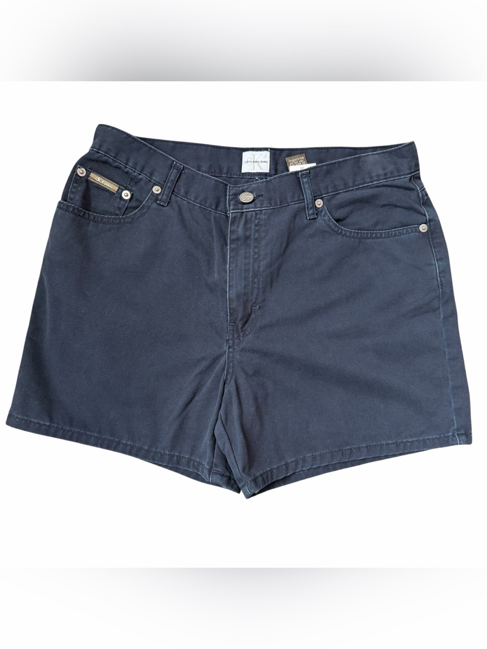 Calvin Klein Khakis Jeans Womens Slate Blue Cotton Twill Shorts SZ 9/10 Waist 31